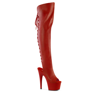 ADO3019/RPU/M thigh high red boots
