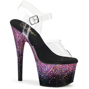 ADO708SS/C/B-PPG purple glitter pole dance 7 inch heels