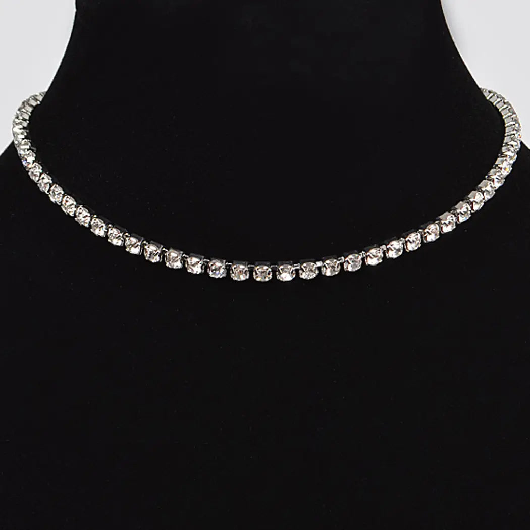 Thin Rhinestone Choker