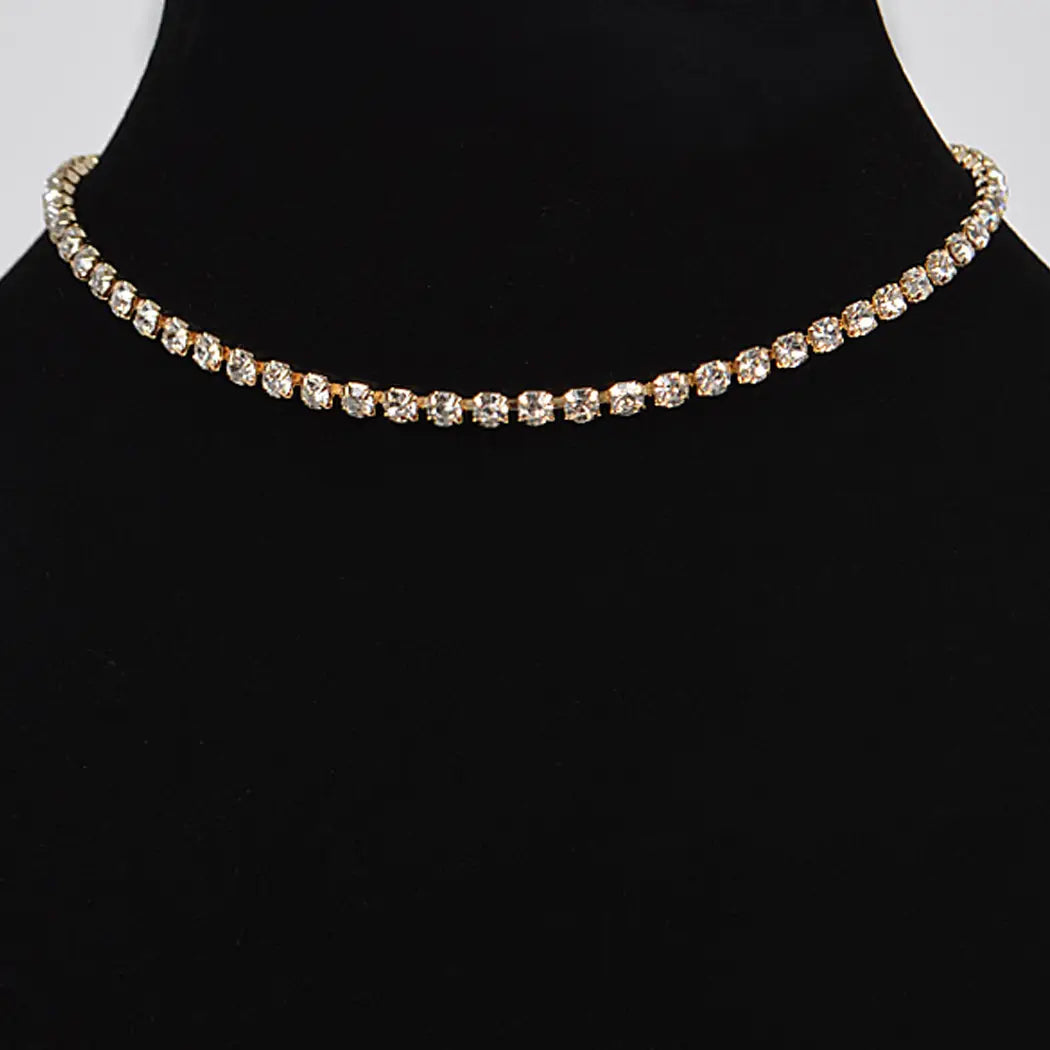 Thin Rhinestone Choker
