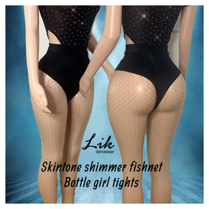Fishnet bottle girl tights