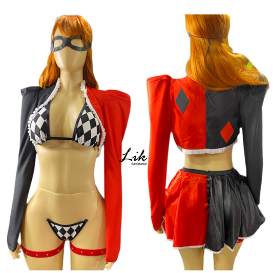 Puddin sexy Harliquin adult Halloween outfit