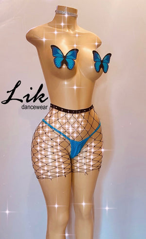 BZ rhinestone thong