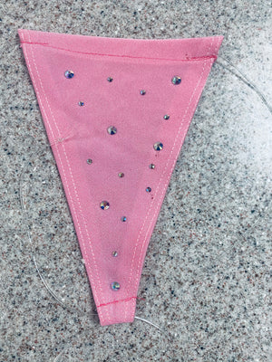 Rhinestone invisible thong