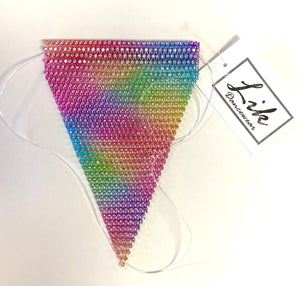 Rhinestone invisible thong