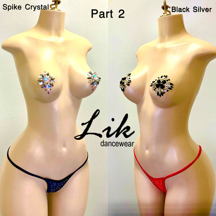 BZ rhinestone thong