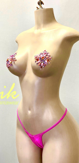BZ rhinestone thong